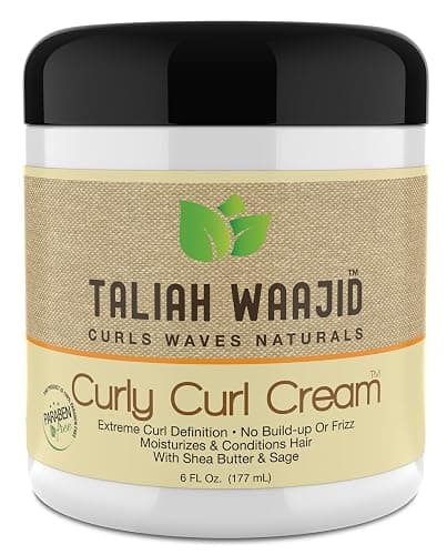 Taliah Waajid Curls Waves Natural - Curly Curl Cream | Extreme Curl Definition Hair Styling Gel | No Build-up or Frizz | 100% Paraben Free | Shea Butter & Sage - 6oz thumbnail 2