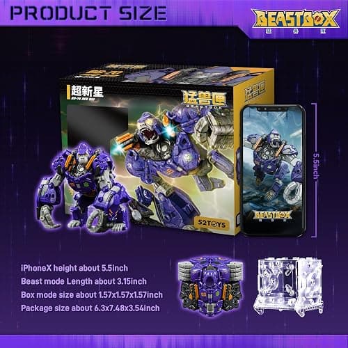 BEASTBOX BB-70 NEO GIO Deformation Toys Action Figure, Converting Toys in Mecha and Cube, Perfect Birthday Party Gift for Teens and Adults thumbnail 5