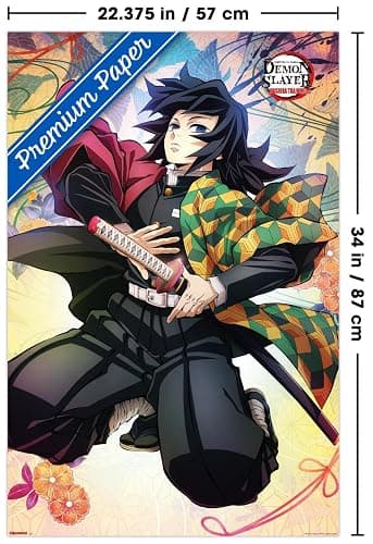 Demon Slayer: Hashira Training - Giyu Wall Poster, 34L" x 22.4W", Premium Unframed Version thumbnail 3