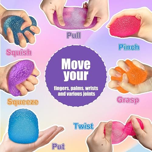 4PCS Gumdrop Squishy,Stress Balls Fidget Toys for Kids and Adults, Super Solid Sugar Balls for Classroom Prize Favors Sensory Toys for Kids with Autism thumbnail 4