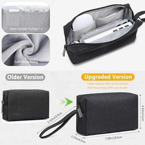 HYZUO 15-16 Inch Laptop Sleeve Bag Set for MacBook Pro 16 M4/M3/M2/M1 Pro/Max, 15" Surface Book, Notebook Case for 15" 15.6" HP Dell Lenovo ThinkBook Asus Acer Samsung Huawei, Black thumbnail 5