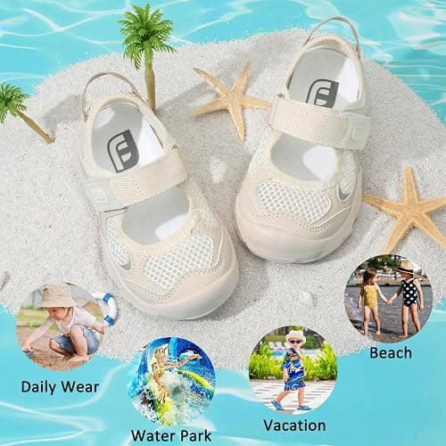 JOINFREE Toddler Sandals Girls Boys Wide Barefoot Water Sandals Lightweight Summer Water Shoes Quick-Dry Non-Slip Aqua Athletic Sneakers for Beach Swim Pool thumbnail 7