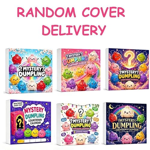 ROISDIYI 9 Grid Mystery Dumpling Squishy Countdown Calendar Blind Box, Mini Kawaii Dumpling Squeeze Toys, Stress Relief Fidget Squishies Gifts(9pc mystery dumplings) thumbnail 2