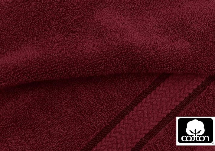 COTTON CRAFT Ultra Soft 6 Piece Towel Set - 2 Large Bath Towels, 2 Hand Towels, 2 Washcloths - Absorbent 580 GSM Quick Dry Everyday Luxury Hotel Bathroom Spa Gym Shower Pool - 100% Cotton - Burgundy thumbnail 5