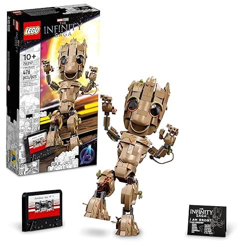 Lego Marvel I am Groot 76217 Building Toy Set - Action Figure from The Guardians of The Galaxy Movies, Baby Groot Model for Play and Display, Great for Kids, Boys, Girls, and Avengers Fans Ages 10+ - Image 1