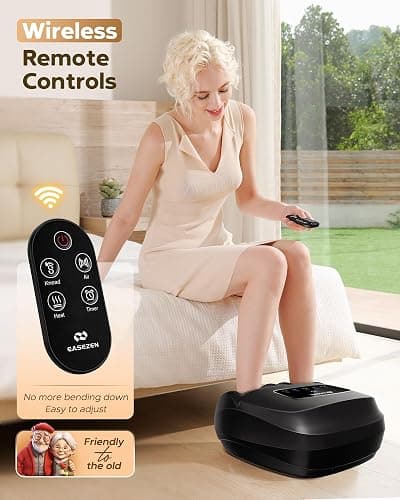 Foot Massager Machine with Heat, Shiatsu Foot Massager with Cordless Remote, 2026 Upgraded Deep Kneading, for Plantar Fasciitis, Neuropathy, Birthday Gifts for Women Mom Men Dad, Up to Foot Size 14 thumbnail 7