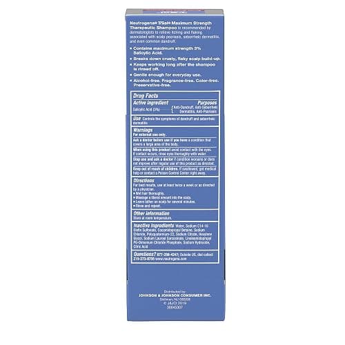 Neutrogena T/Sal Therapeutic Shampoo for Scalp Build-Up Control with Salicylic Acid, Scalp Treatment for Dandruff, Scalp Psoriasis & Seborrheic Dermatitis Relief, 4.5 fl. oz (Pack of 4) thumbnail 8