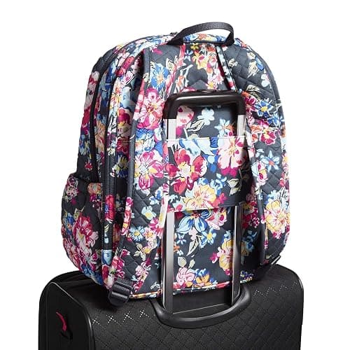 Vera Bradley Women's Cotton Campus Backpack, Pretty Posies, One Size - Pretty Posies thumbnail 6