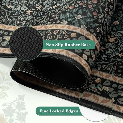 iCasso Desk Cover Mat, Office Mouse Pad, Desk Protector Mat, Extra Large Matt for Desktop,Anti-Slip XXL Big Mousepad with Stitched Edges for Computer Keyboard Retro Black thumbnail 4