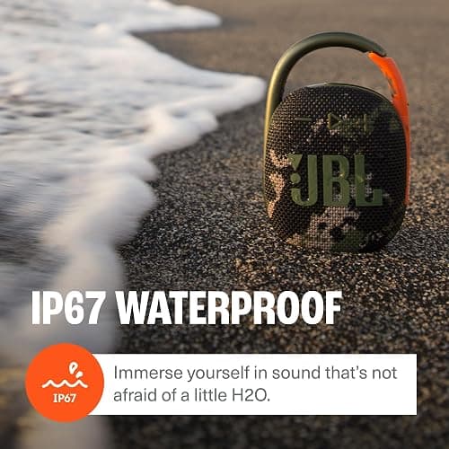 JBL Clip 4 - Portable Mini Bluetooth Speaker, big audio and punchy bass, integrated carabiner, IP67 waterproof and dustproof, 10 hours of playtime, speaker for home, outdoor and travel (Black) thumbnail 6