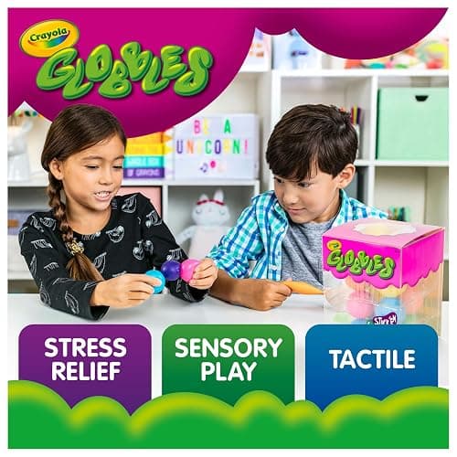 Crayola Globbles Squish Toys (16ct), Easter Egg Toy & Essential Easter Basket Stuffers, Sticky Stress Ball for Adults & Kids, Squishy Balls, Calming Sensory Gift for Stress Relief (Pack of 2) thumbnail 5