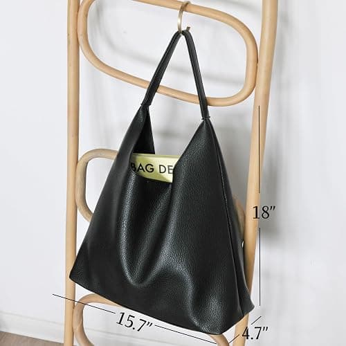 Hobo Bags for Women Soft Vegan Leather Shoulder Handbag Slouchy Tote Purses thumbnail 4