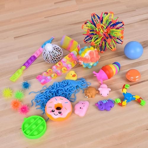 Sunny Days Entertainment 24 Piece Fidget Box, Sensory Toys with Storage Container, Party Favor, Treasure Box, Carnival, Pinata Stuffers, Adult Stress Relief, ADHD Toy thumbnail 6