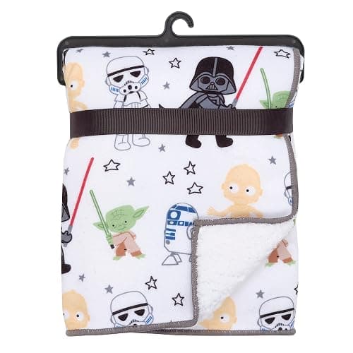 Lambs & Ivy Star Wars Classic Fleece Baby Blanket - Yoda/Darth Vader/R2-D2/C-3PO thumbnail 7