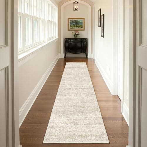 2x12 Runner Rug for Hallways Non-Slip Long Rug Runners,Boho Vintage Washable Kitchen Runner Rugs, Stain Resistant Soft Carpet Runners for Hallway 12ft Entryway Rug - Image 1