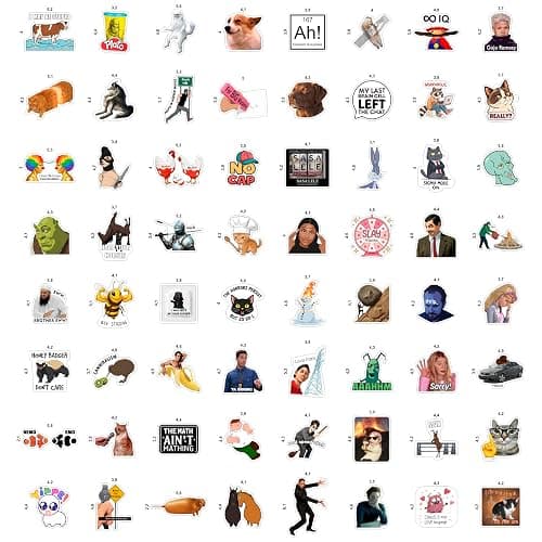 160Pcs Meme Stickers for Adults - Funny Stickers for Water Bottle, Pop Culture Decals for Laptop - Sarcastic, Humour, Silly Decals Vinyl - Meme Gifts for Men and Women thumbnail 5