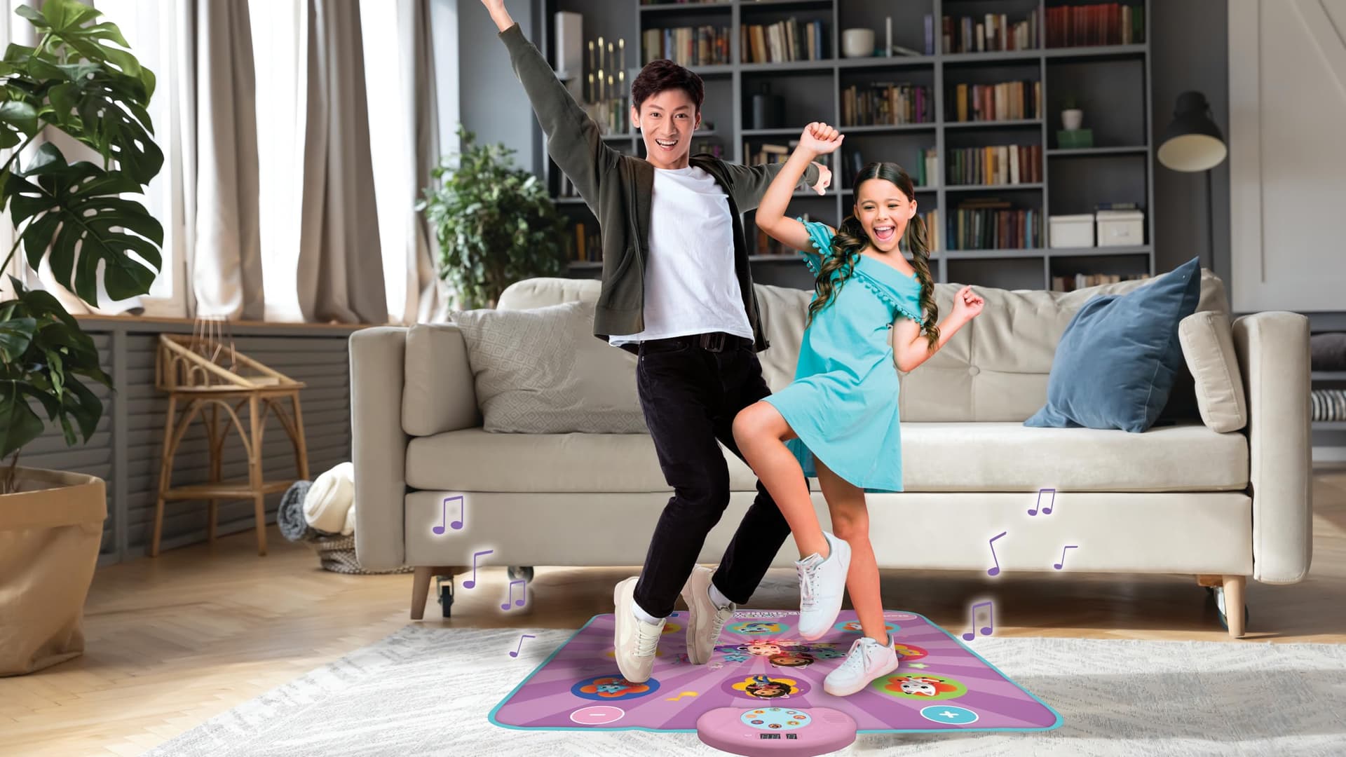 Lexibook, Gabby's Dollhouse, Electronic Dance Floor Mat, Illuminated Keys, Built-in Speaker, Purple, DM10GDH thumbnail 4