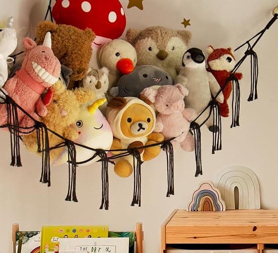 mirolam Stuffed Animals Storage Hammock Net Corner - Large Cool Y2K Adult Toy Hammock Hanging Organizers Storage - Boys Room Decor - Funny Stuff Goth Decorations thumbnail 2