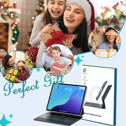 Jibrealg Keyboard Case for iPad 11th (A16, 2025) & iPad 10th Generation, Ultra-Slim Magic Keyboard with Multi-Touch Trackpad, 7 Colors Backlight, Smart Keyboard for iPadA16, Black thumbnail 7