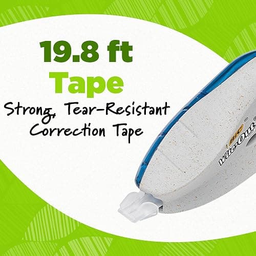 BIC Ecolutions Wite-Out Brand Correction Tape, 19.8 Feet, 2-Count Pack, Correction Tape Made from 56% Recycled Plastic thumbnail 3