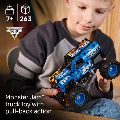 LEGO Technic Monster Jam Grave Digger Fire and Ice Building Toy for Boys & Girls - Monster Truck Toy W/Pull-Back Racing Action for Kids, Ages 7+ - Gift Idea for Birthdays - 42219 thumbnail 2