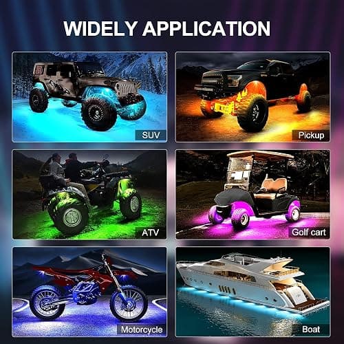 YiLaie Rock Lights for Trucks, 8 Pods RGB LED Rock Lights with APP/Remote Control & Music Mode, High Bright Multilcolor Waterproof IP68 Rock Neon Light Kits for Pickup Off Road RZR SUV ATV UTV Car thumbnail 4