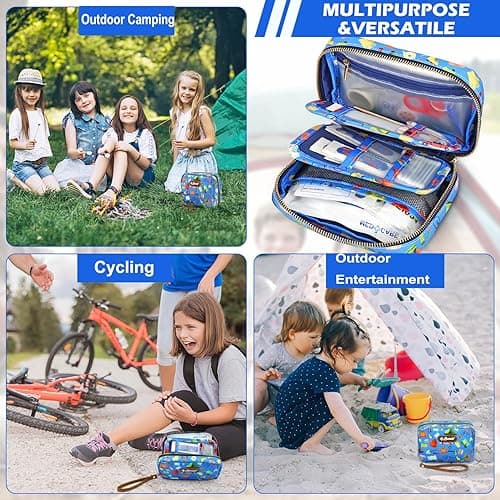 Lincada Portable Travel First Aid Kit for Kids and Adults, 143 Pieces All-Purpose Emergency First Aid Kit for Home, Car, Diaper Bag, Camping & Hiking thumbnail 4