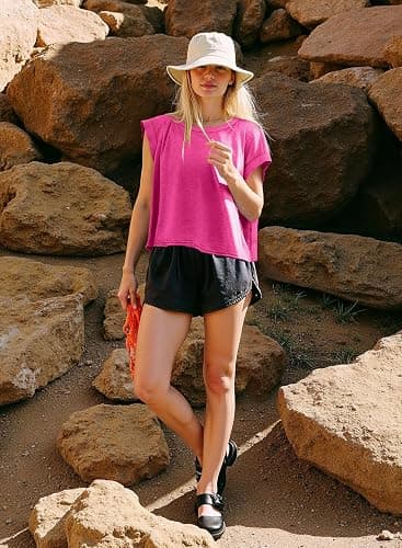 MIHOLL Women Workout Tops Oversized Cotton Crop Top Open Back Athletic Gym Shirts Backless Yoga Running thumbnail 5
