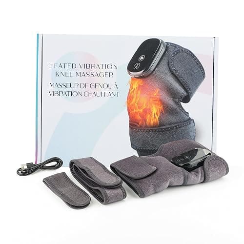 Heated Knee Massager Shoulder Heating Pads Elbow Brace 3 in 1 with Vibration, Cordless Rechargeable Heating Knee Warmers Wrap for Shoulder Elbow Knee Stress Relief thumbnail 9