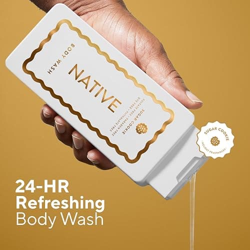 Native Body Wash, Holiday Edition, Sugar Cookie Scent, Contains Naturally Derived Ingredients | For Women & Men, Sulfate, Paraben, & Dye Free Leaving Skin Soft and Hydrated | 18 oz thumbnail 2