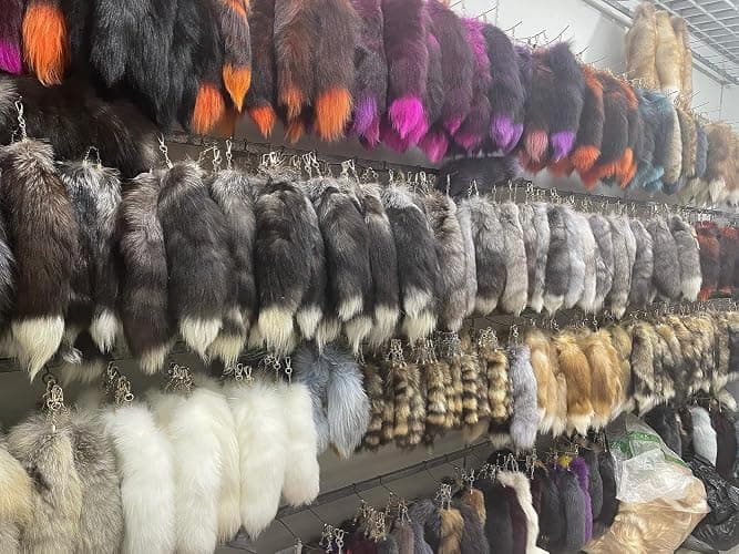 GorinsKani 3 Pcs Fluffy false Tail Cosplay Tail Handbag Keychain Costume for Kids Adult Hook pendant thumbnail 7