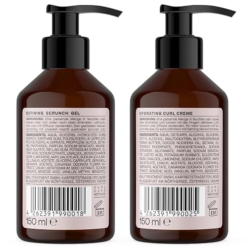 BALI CURLS Curl Defining Set – Hydrating Curl Cream & Defining Gel (je 150 ml) – Für geschmeidige, definierte Haare – Feuchtigkeit, Definition & Halt ohne Verkleben thumbnail 3
