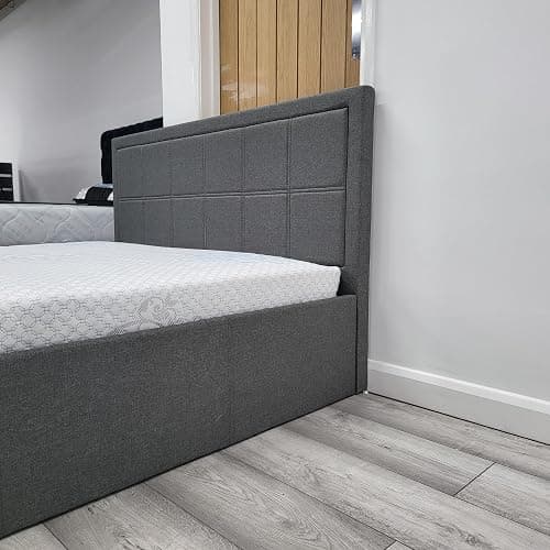 Modernique Grey Fabric Ottoman Storage Small Double 4ft Bed with Underneath Storage, Wooden Sprung Slatted Base (Small Double) thumbnail 7