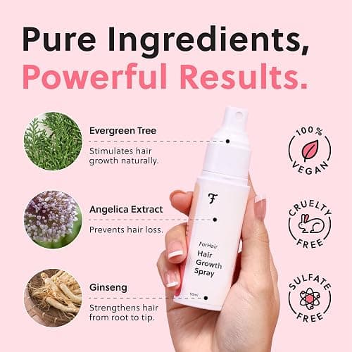 Revolutionary Hair Regrowth Serum - Fights Hair Thinning & Hair Loss - Strengthens, Thickens and Accelerates Hair Growth- Non Greasy and Hormone Free Spray For Scalp- 50ml - Forhair thumbnail 4