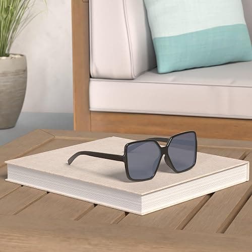 Dollger Oversized Square Sunglasses for Women Big Large Wide Fashion Shades for Men UV Protection Unisex thumbnail 2