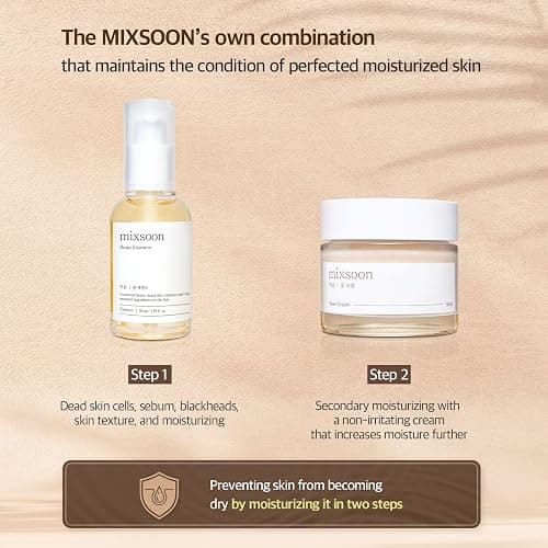 mixsoon Bean Glass Skin Duo Faciacl Moisturizer fermented Bean Skincare Routine Bean Essence 50ml + Bean Cream 50ml 3.38 Fl. Oz / 100ml Korean Glass Skin Care thumbnail 8