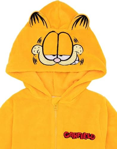 Garfield Kids Onesie | Orange Novelty Cat All in One Loungewear Outfit For Boys & Girls | Character Sleepwear Bodysuit thumbnail 5
