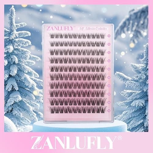 Self Adhesive Eyelashes Natural Self Adhesive Lash Clusters Pre-glued Eyelashes Clusters C Curl No Glue Lashes Wispy Cluster Lashes 10-16MM DIY Individual Lashes by zanlufly thumbnail 7