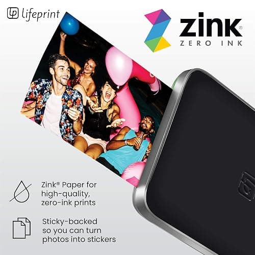 Lifeprint 3x4.5 Portable Photo and Video Printer for iOS and Android devices. Make Your Photos Come to Life w/Augmented Reality - Black thumbnail 5