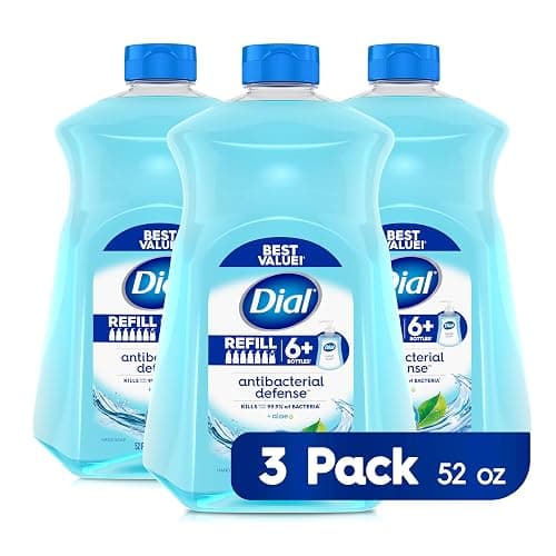 Dial Antibacterial Liquid Hand Soap Refill, Spring Water, 52 fl oz (Pack of 3) - Spring Water - 52 Fl Oz (Pack of 3) - Image 1