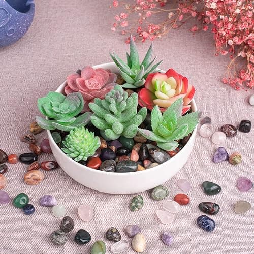 Polished Mixed Crystal Chips Set, 0.4 inches, 128 Pcs - Handpicked Tumbled Stones and Crystals Bulk for Healing, Reiki, Meditation, Witchcraft and Home Decor thumbnail 7