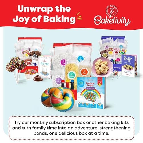 Baketivity Rainbow Bagel Kids Baking Kit with Pre-Measured Ingredients | Create Colorful Bagels using STEM Lessons, Step-By-Step Instructions, Video Guide Perfect for Ages 6–12+ thumbnail 9