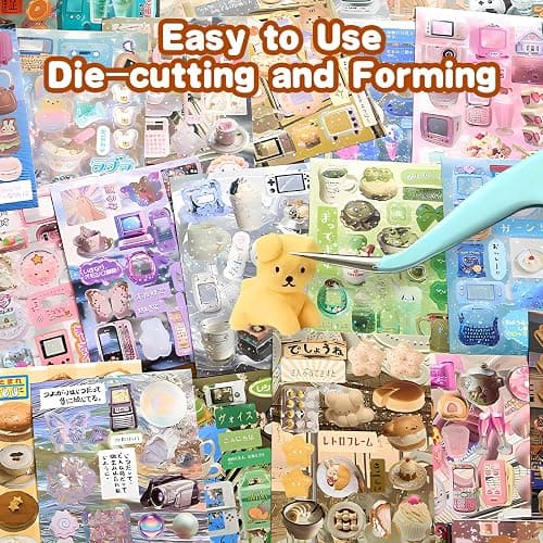 800PCS+ Japanese Sticker Book for Kids Adults Aesthetic Waterproof Reusable Vintage Stickers for DIY Scrapbook Journaling Water Bottle Laptop Heisei Retro Travel Memory Manga Cute Gifts (Dream) thumbnail 4