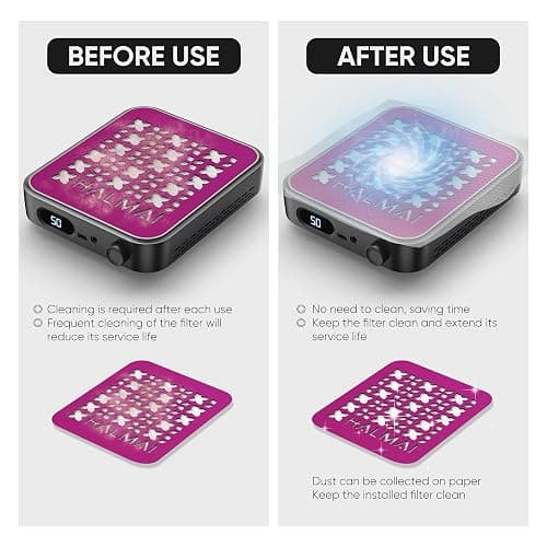 HALMAI 200 Sheets Nail Dust Collector Filter Paper, Disposable Nail Dust Filters for Most Nail Dust Collector Machine, Nail Vacuum for Nail Salon Spa Tech Supplies & Accessories (Pink) thumbnail 4