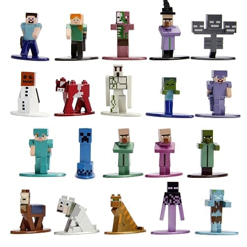 Jada Toys Minecraft 1.65" Die-cast Metal Collectible Figurine 20-Pack Wave 2, Toys for Kids and Adults, Multi (30770) - Image 1