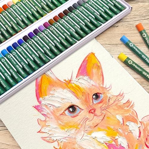 Artecho Oil Pastels Set of 50 Colors (8 x 60 mm), Soft Oil Pastels for Art Painting, Drawing, Blending, Art Supplies for Artists, Teachers thumbnail 2