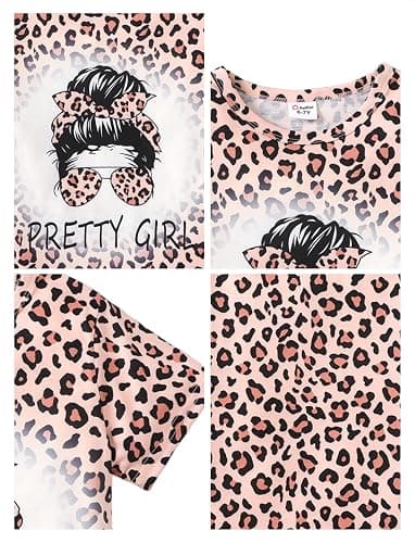 PATPAT Girls Graphic Tees Short Sleeve Crewneck Cute Print Shirts 5-14Y | Casual Trendy Tops, Fun Summer Outfits, Skin-Friendly Fabric, Soft & Breathable, Regular Fit, School/Daily Wear/Vacation thumbnail 6