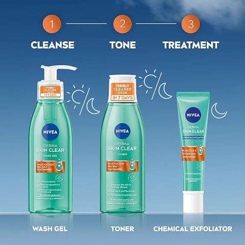 NIVEA Derma Skin Clear Toner (200ml), Cleansing and Hydrating Salicylic Acid Toner Enriched with Niacinamide to Rebalance and Remove Impurities, For Blemish-Prone Skin thumbnail 8