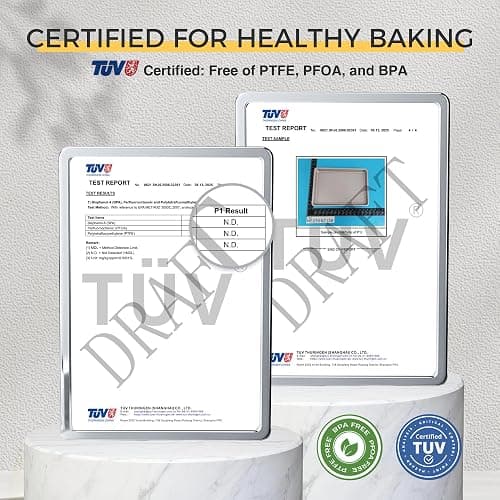 Cookie Sheets for Baking Nonstick - HONGBAKE Baking Sheet Pan Set of 3, Half/Quarter/Jelly Roll Pan for Oven with Diamond Texture Pattern, 57% Thicker Carbon Steel Cookie Trays, Dark Grey thumbnail 3