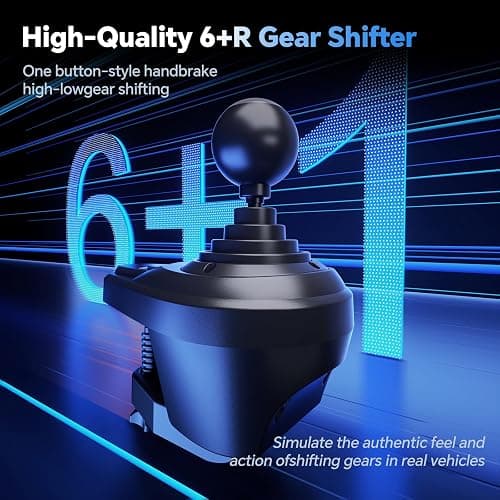 PXN PC Steering Wheel, V9 GEN2 Universal Usb Car Sim 270/900 Degree Race Steering Wheel with 3-Pedals and Shifter Bundle for PC, Xbox One, Xbox Series X/S, PS4, PS3 thumbnail 6